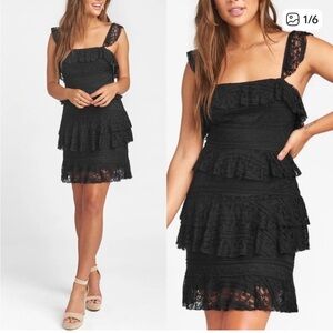 Show Me Your MuMu Tracy Tiered Lace Ruffle Dress